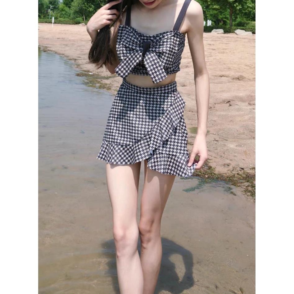 Set đồ bơi nữ dáng váy 2 chi tiết họa tiết thiết kế thon gọn tôn dáng chất vải đẹp