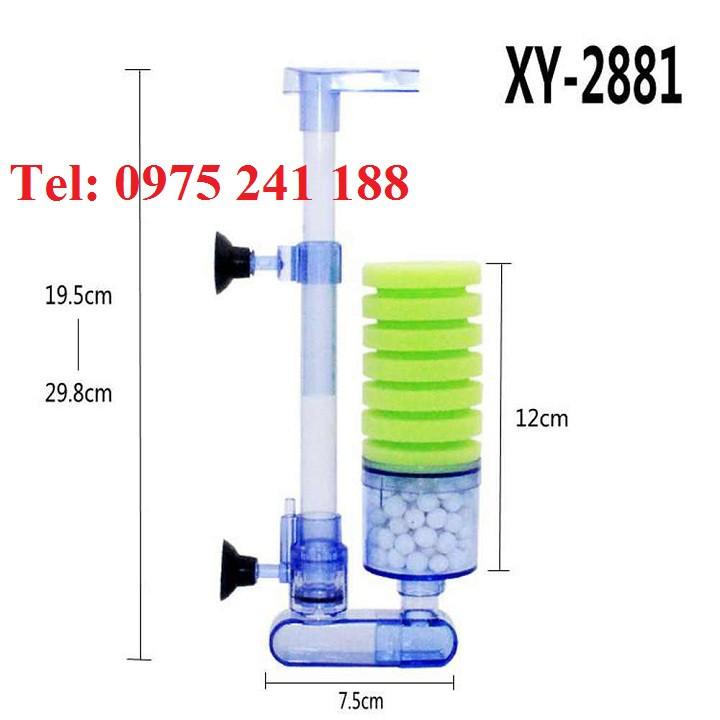 Lọc bể cá XY-2882 đã bao gồm cả hộp lọc, bông lọc, sứ lọc, sản phẩm đạt giải thiết kế độc đáo