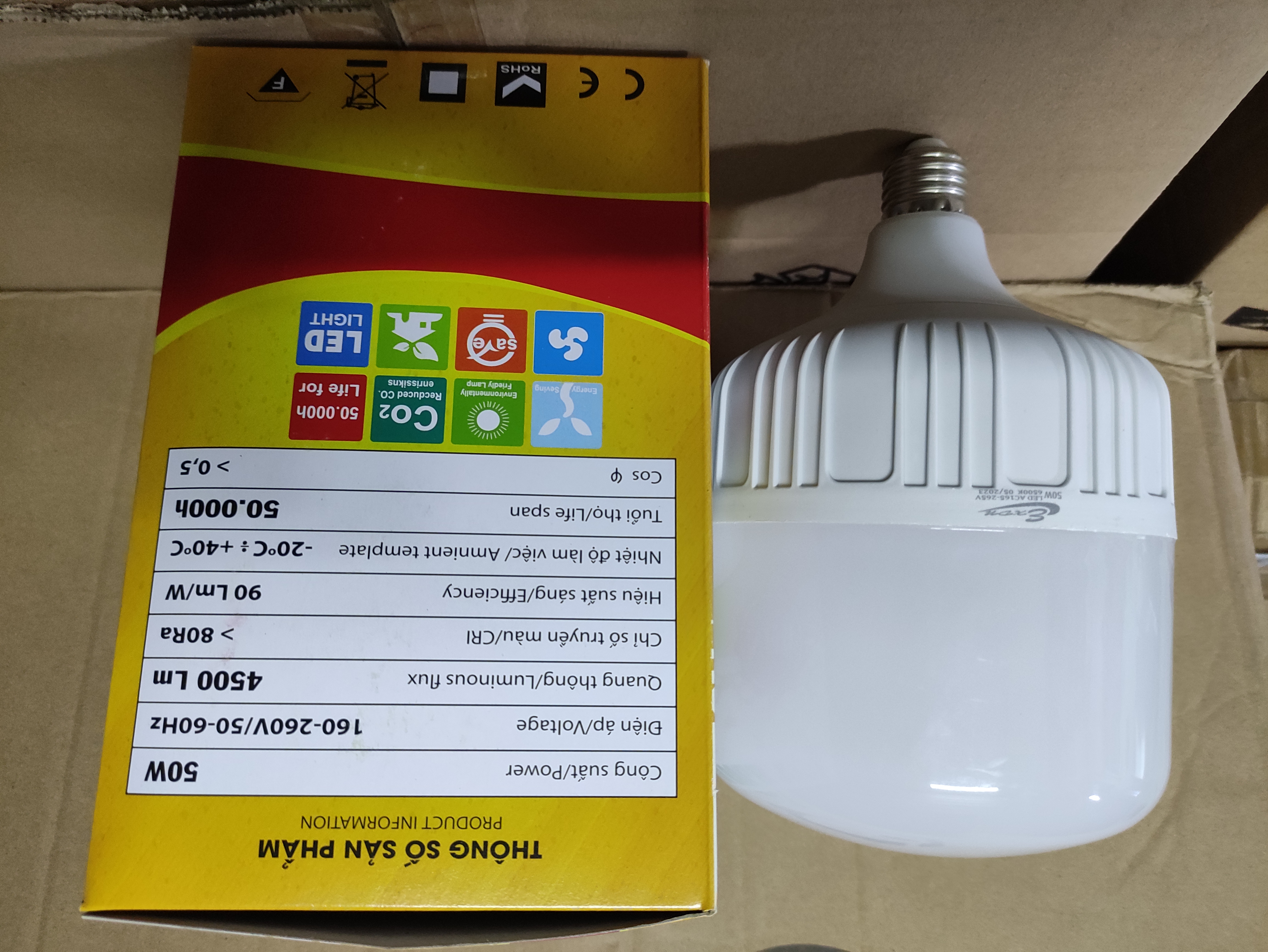 Bóng đèn Led trụ 50w