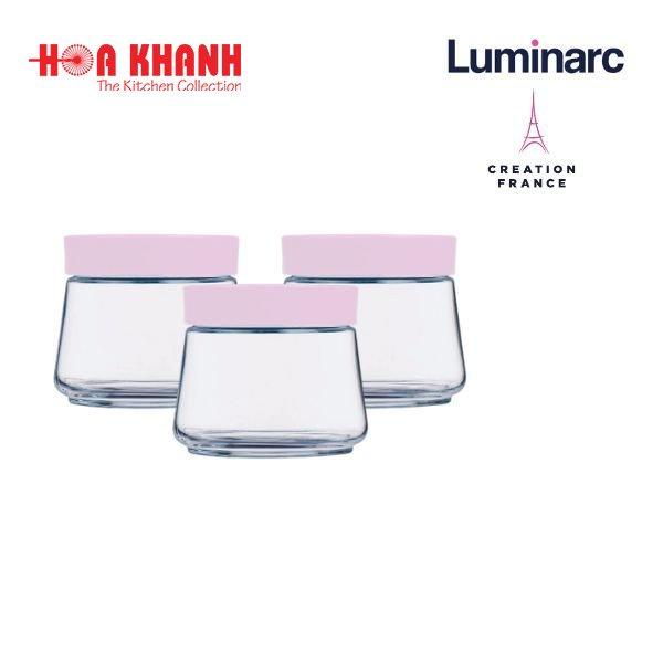 Hũ Thủy Tinh Luminarc Swing nắp hồng 500ML - P3790