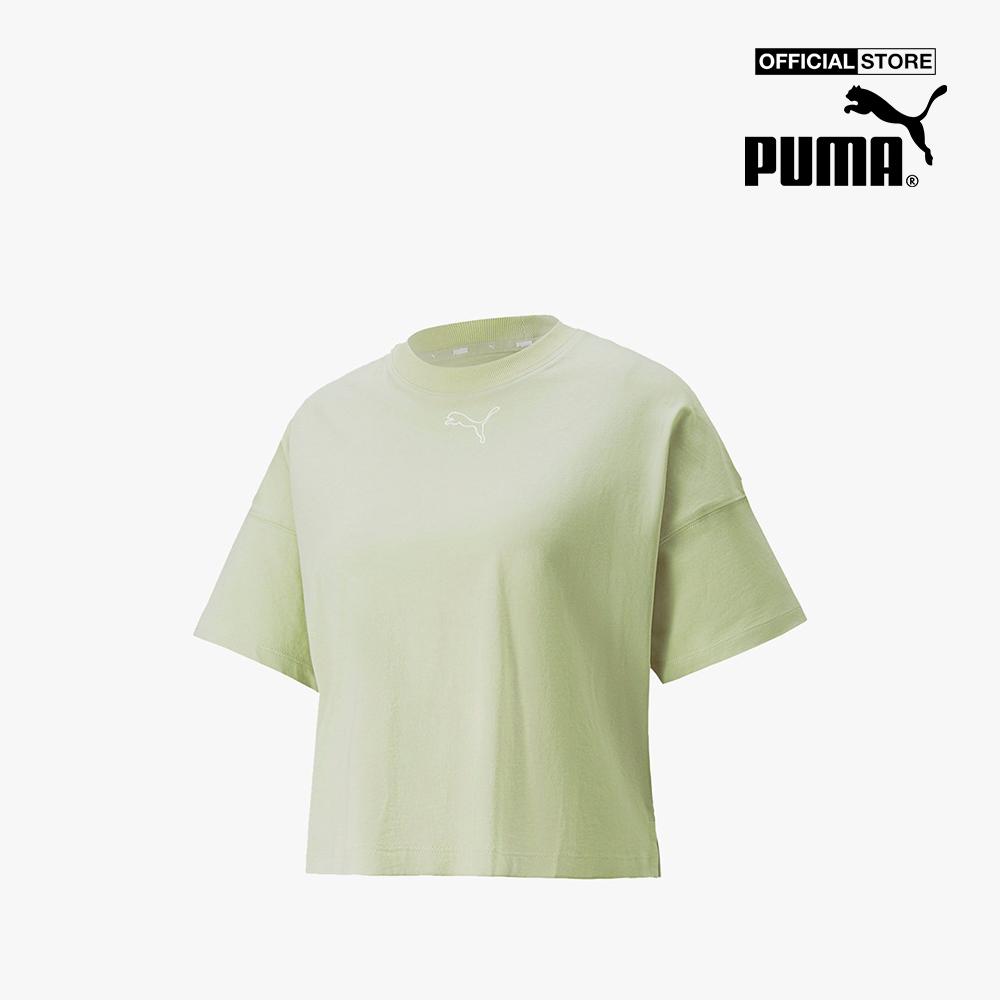 PUMA - Áo croptop nữ cổ tròn ngắn tay HER 847602