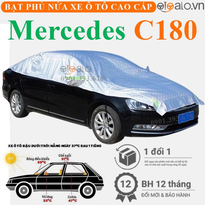 Bạt trùm phủ nửa nóc xe Mercedes Benz C180 cải dù 3 lớp cao cấp BPNX - OTOALO
