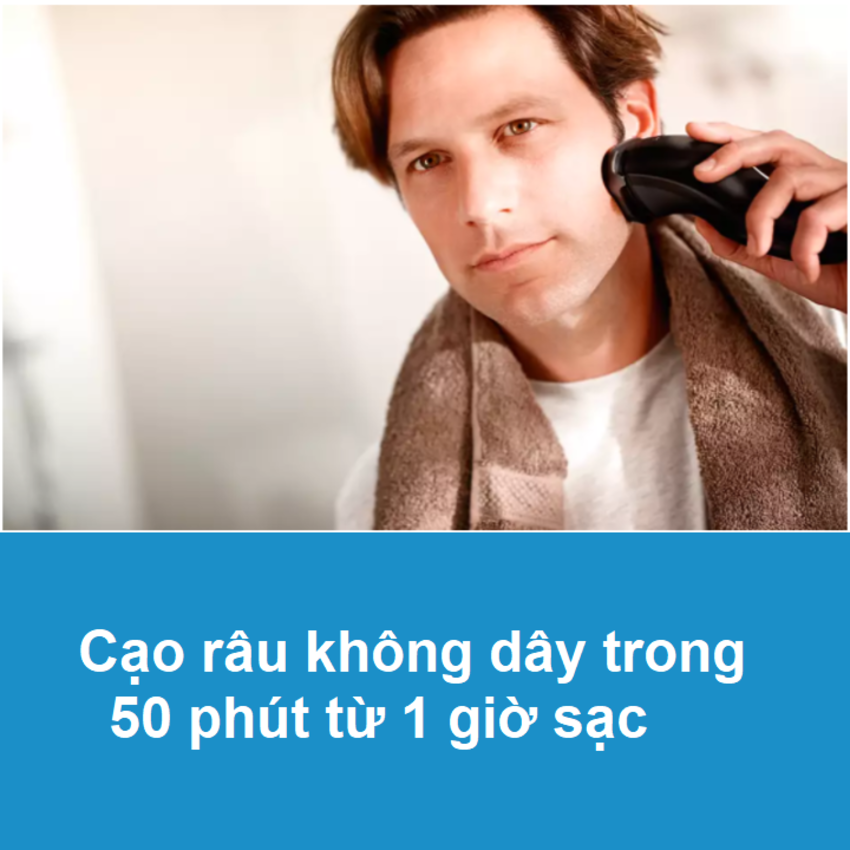 Máy cạo râu khô và ướt nhãn hiệu Philips Norelco S3560/11 Shaver 3000 Hoạt động với 4-hướng đầu Flex - HÀNG NHẬP KHẨU