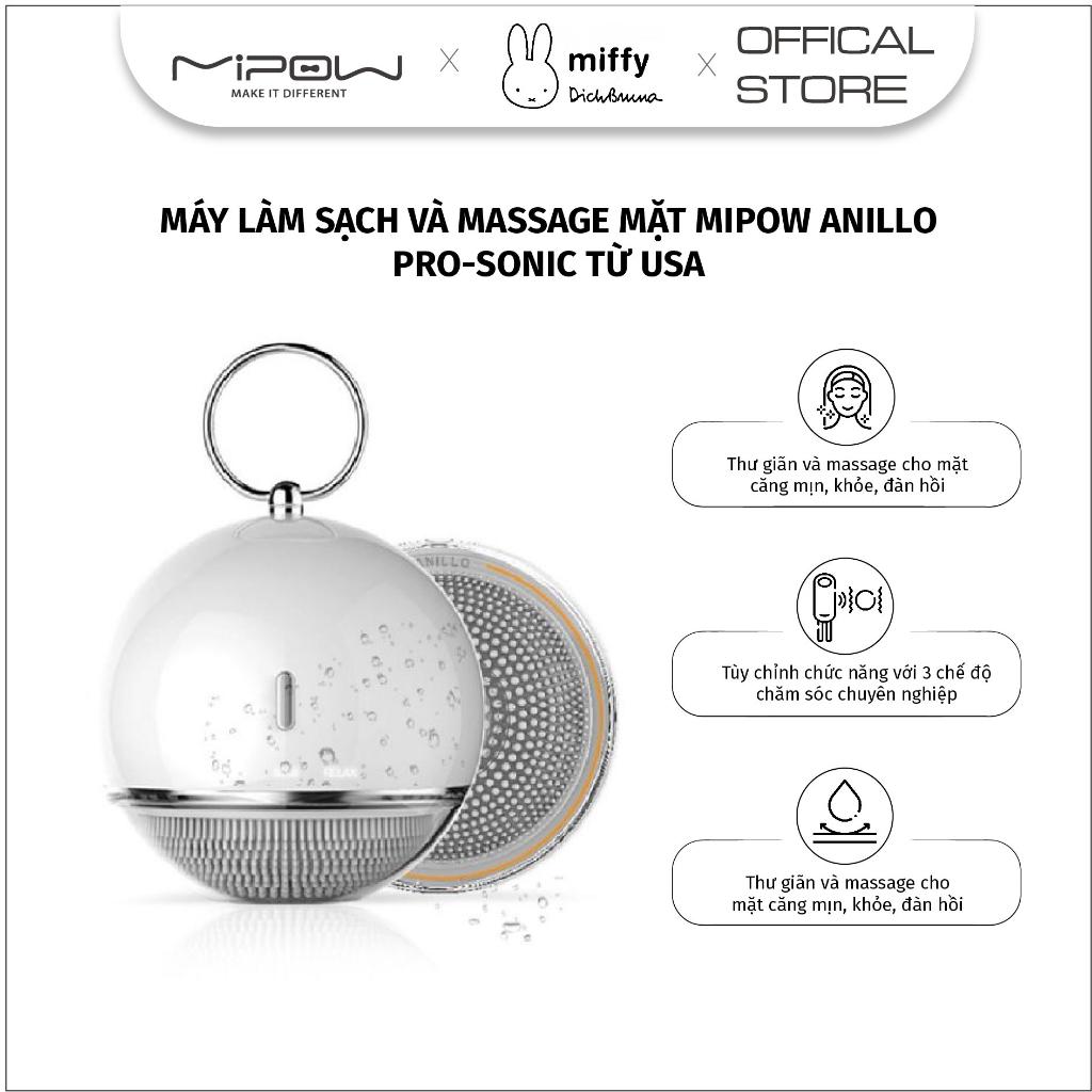 MÁY LÀM SẠCH VÀ MASSAGE MẶT MIPOW ANILLO PRO-SONIC TỪ USA – CI-300