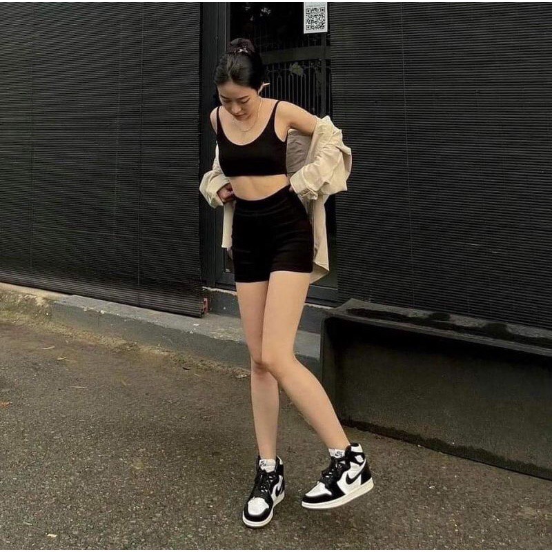 Quần legging đùi dáng ngắn đi tập đẹp ôm co giãn 4 chiều