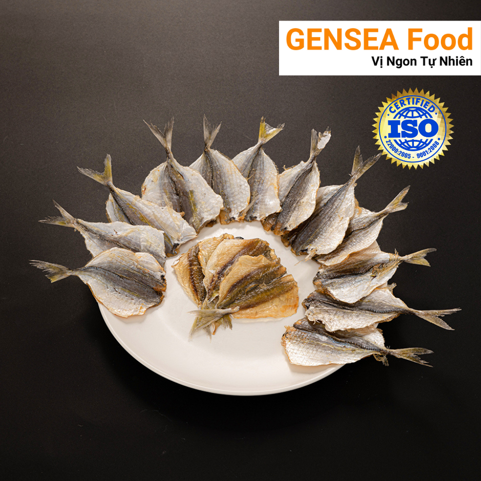 Cá Chỉ Vàng Khô Phú Quý Loại 1 Size Đại Cực Ngon GENSEA Food G2414 Chuẩn ATVSTP Quốc Tế ISO 22000:2018