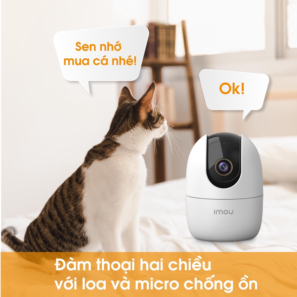 Camera Wifi Imou Ranger 2 A42P 4MP Trong Nhà Đàm Thoại Hai Chiều, Xoay 360 Độ - Hàng chính hãng