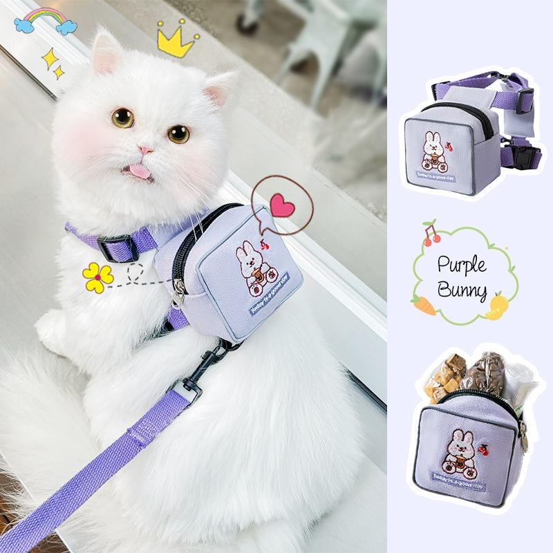Dây dắt kèm balo cho chó mèo đáng yêu mẫu mới
