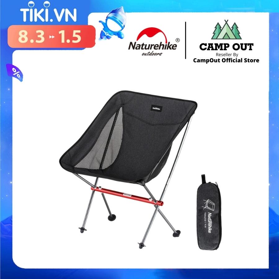 Ghế Xếp Du Lịch Cắm Trại Naturehike Thể Thao Dã Ngoại Ghế Gấp Câu Cá Hợp Kim Nhôm Có Lưng Tựa Gọn Nhẹ Campout A041