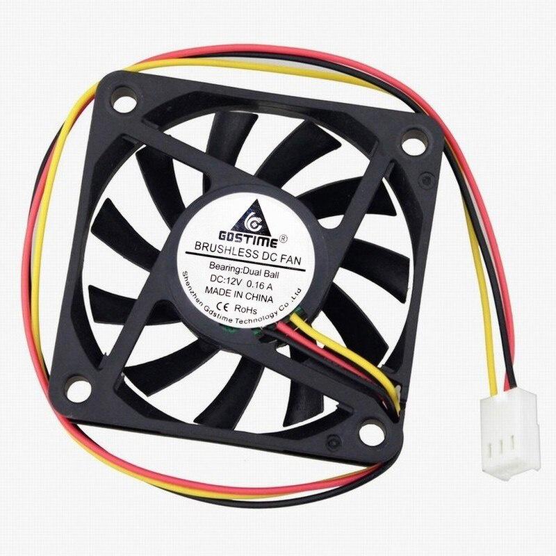 1 Piece Gdstime 3Pin FG Dual Ball 60mm x 1mm DC 11V 3-wire Brushless Cooling Fan 60x60x1mm 6cm 601