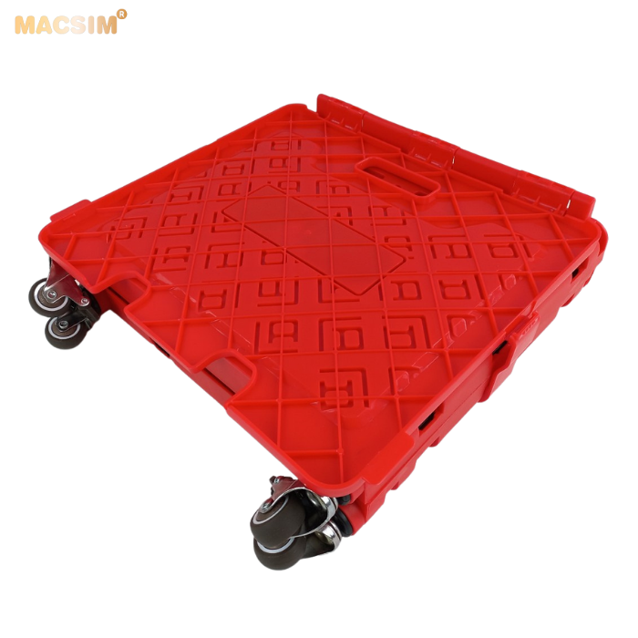 Hộp đựng đồ xếp gọn có bánh, tay kéo 51cm x 55cm x 40cm - nhãn hiệu Macsim màu đen,màu đỏ