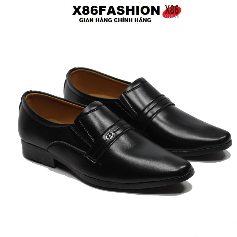 Giày tây nam công sở da mềm đế khâu size 38 đên 44 đế cao 3.5 cm chất da pu cao cấp X86fahion-QN