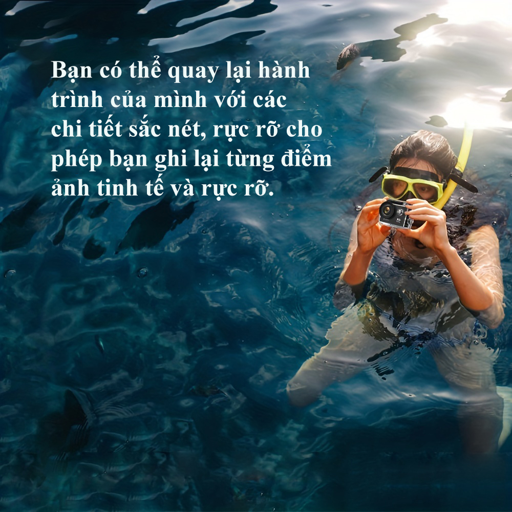 Camera Hành Trình 4k Sport 1080P Chống Nước Chống Rung, Cam Hành Động, Action Camera, Camera Gắn Ô Tô Xe Máy Xe Đạp Du Lịch kết Nối Wifi Hỗ Trợ Quay Đêm Lấy Nét Tự Động - Hàng chính hãng