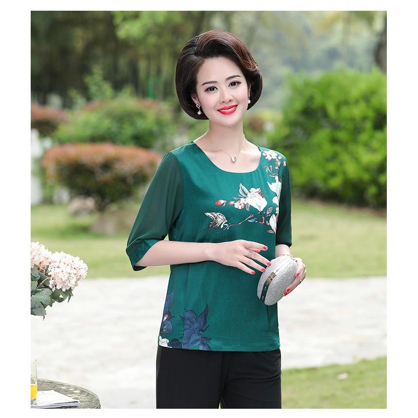 BỘ QUẦN ÁO TRUNG NIÊN, BỘ QUẦN ÁO CHO MẸ_-hoa Xuân