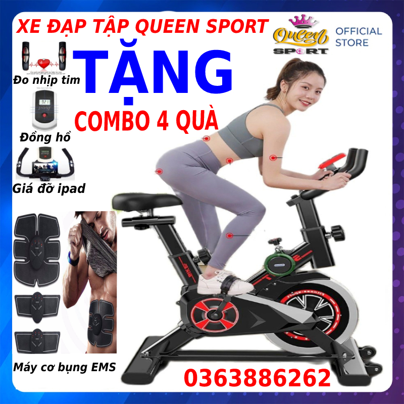 Xe Đạp Tập Thể Dục Đa Năng Tại Nhà Air Bike MK207 + Kèm Máy Massage Xung Điện