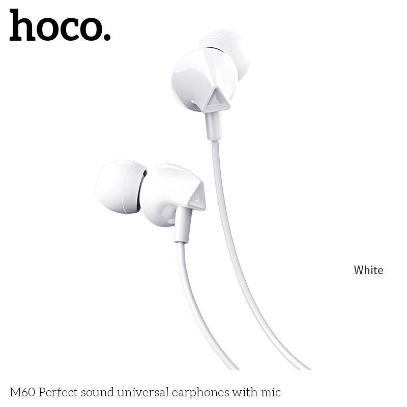 Tai nghe HOCO M60 tích hợp micro dài 1.2m bằng TPE độ đàn hồi cao tiện dụng