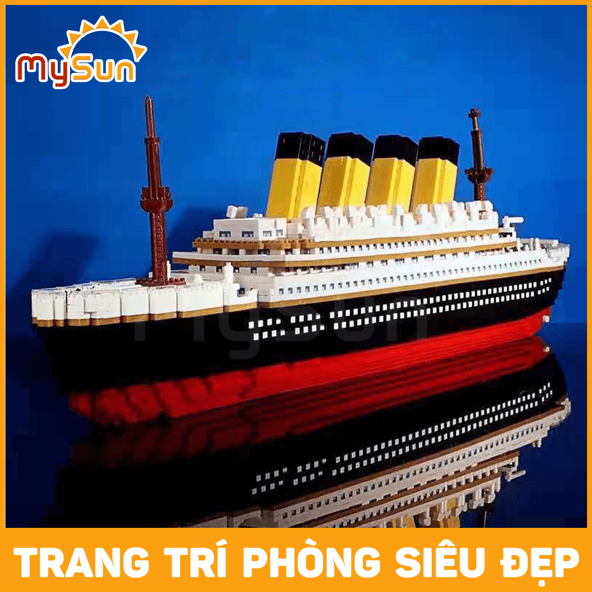 Mô hình tàu TITANIC đồ chơi khổng lồ lắp ráp bằng nhựa bộ xếp ghép hình thuyền cho bé MySun
