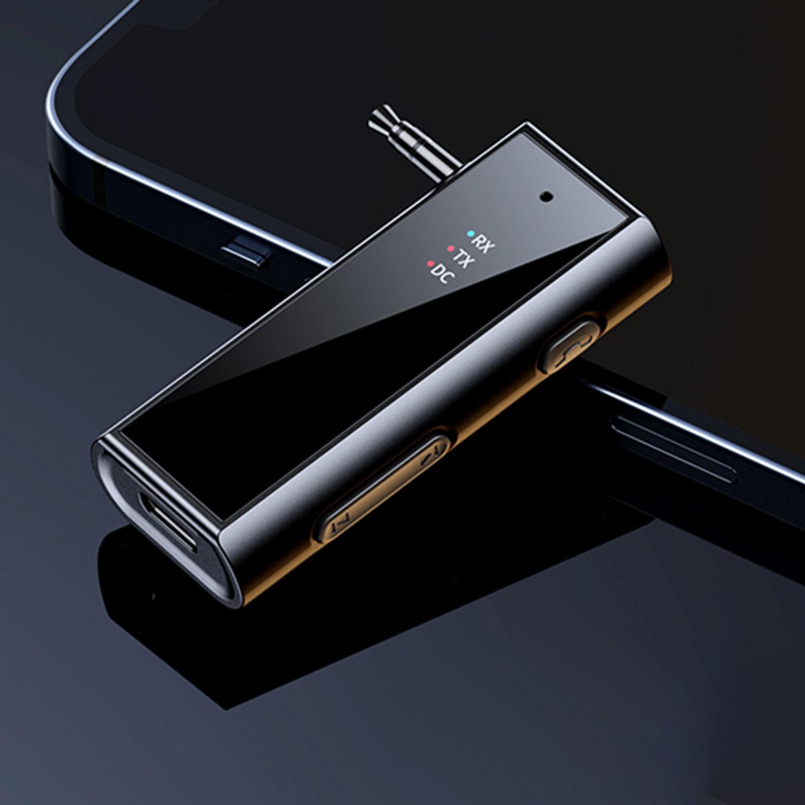 Bluetooth 5.1 and Receiver 2 in 1, Car Audio Bluetooth AUX Adapter TX and .5mm Bluetooth Adapter for Earbuds Stereo