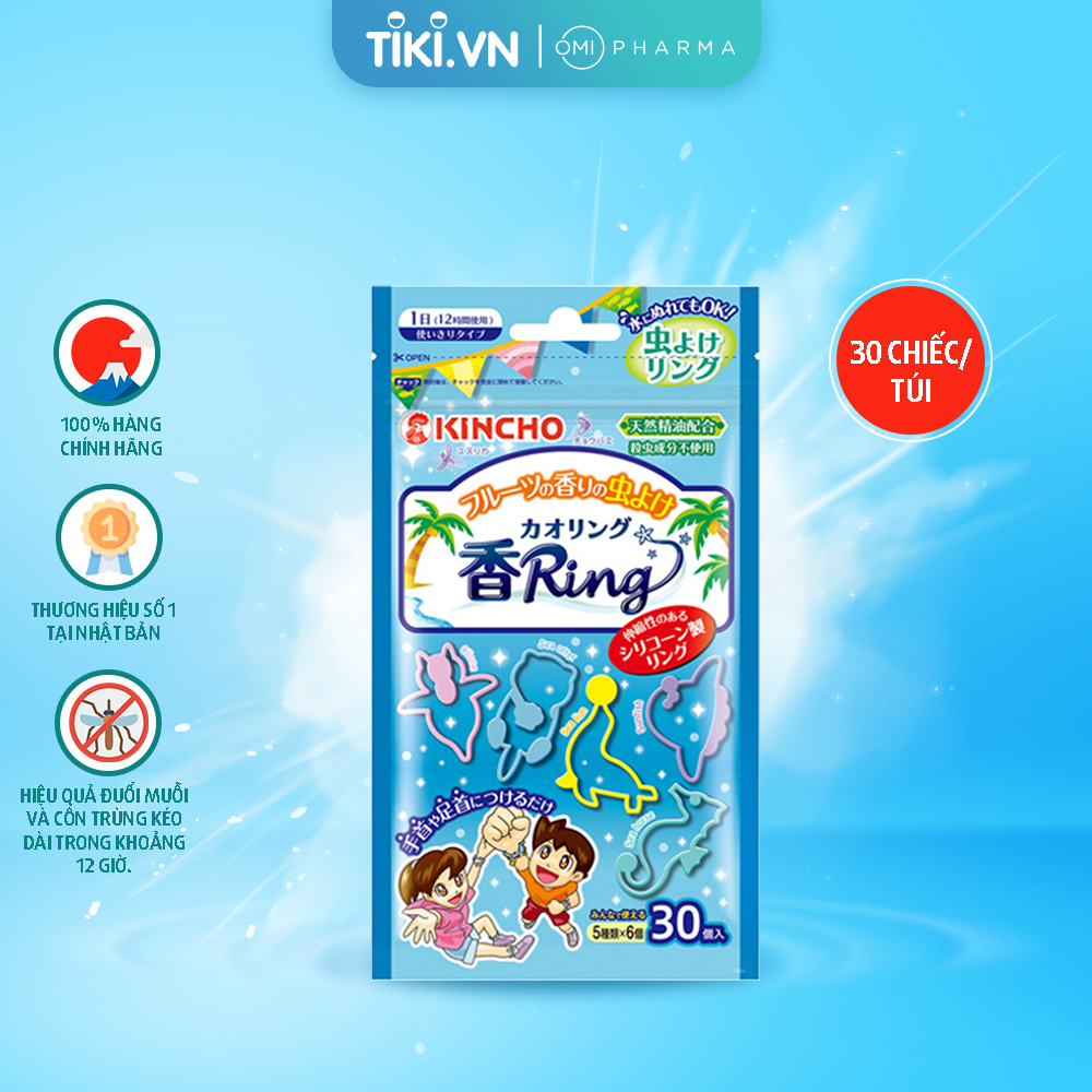 Vòng đeo chống muỗi, đuổi côn trùng hương trái cây Kincho Nhật Bản