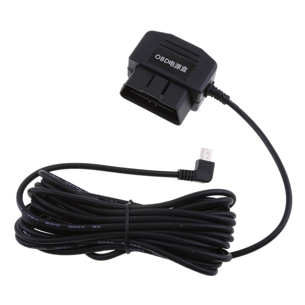 12/24V to 5V/3A Dash Cam / Car Video Recorder HardWire Kit DVR OBD Buck Line Free Shipping