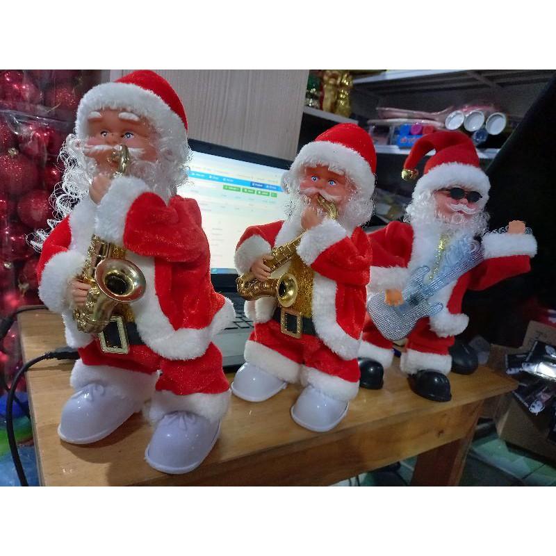 ÔNG GIÀ NOEL SIZE ĐẠI 30CM bin nhạc đèn