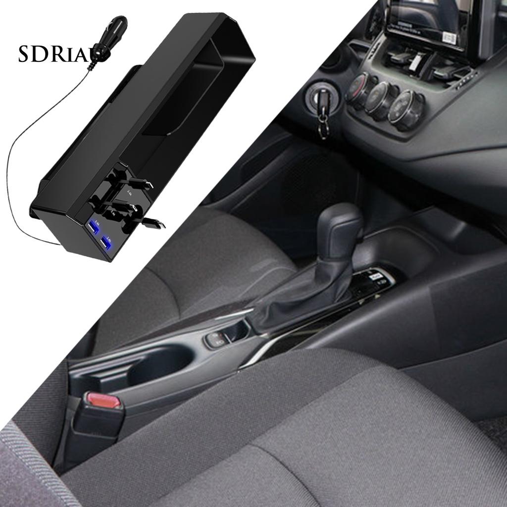 Set 2 Khay Đựng Đồ Đa Năng Gắn Khe Ghế Ngồi Xe Ô Tô