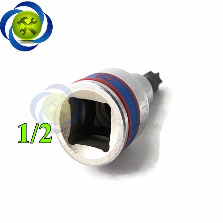 Đầu tuýp sao T45 1/2 Kingtony 402345 dài 60mm trắng đen