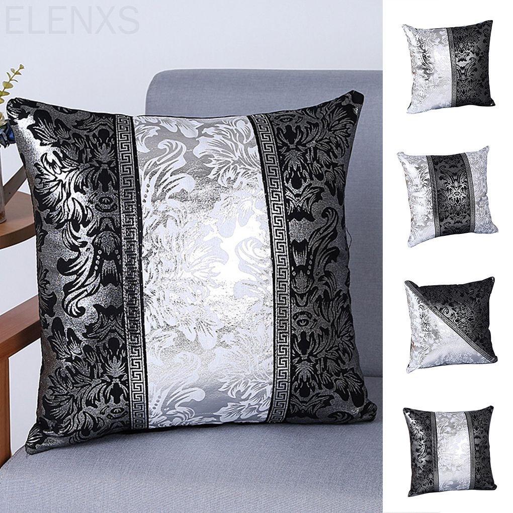 Floral Pattern Pillow Case Sofa Throw Cover Pillowcase Pillowslip Contrast Color Pillows Decor ELEN
