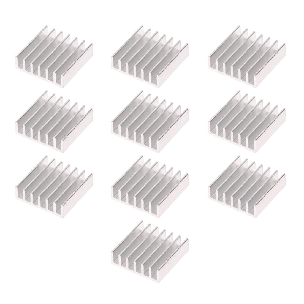 10pcs Aluminum Heatsink Cooler Board Cooler Cooling LED/IC Heat Sinks
