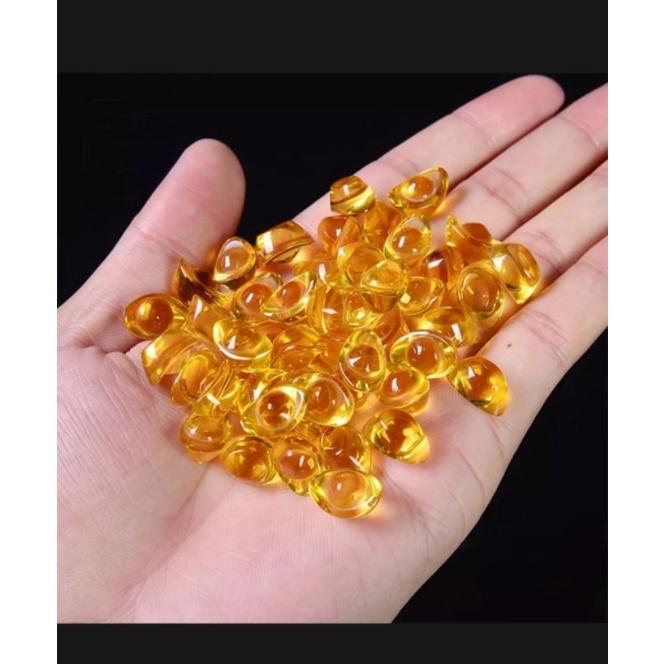 Bộ 5 Thỏi vàng Thần Tài Kim Nguyên Bảo tài lộc lưu ly 1,5 cm