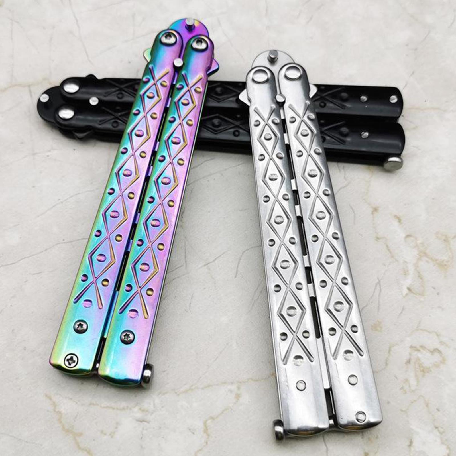 2pcs Butterfly Balisong Trainer Training Knife Tool for Outdoor