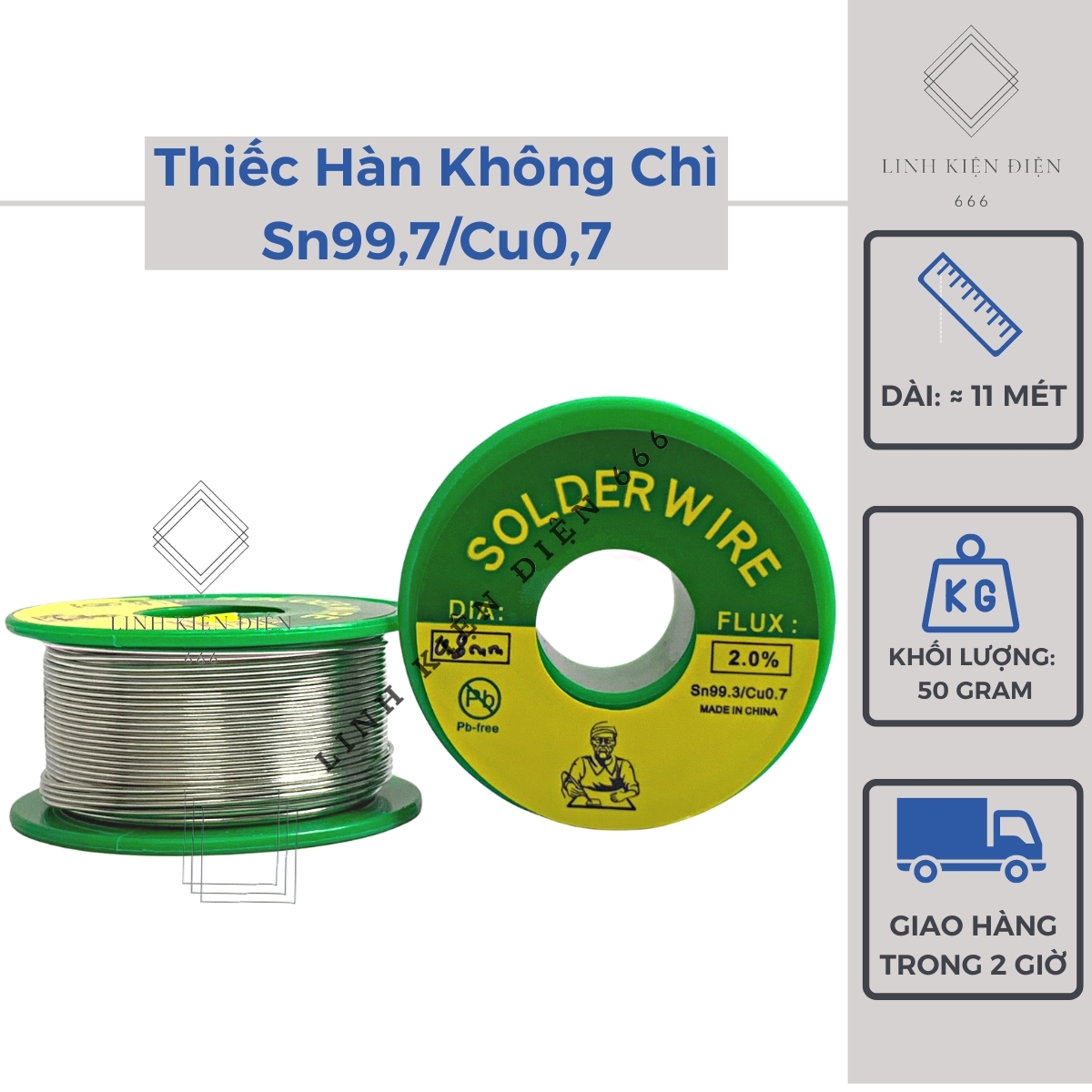 Thiếc hàn không chì 0.8mm 11 mét chì hàn điện tử thiết hàn có nhựa thông hàn thiếc mini