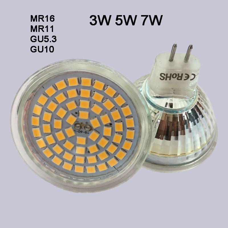 Bóng đèn Led Mr11 Mr16 Gu5.3 Gu10 Ac 220v Ac / Dc 12v 3w 5w 7w siêu sáng tiện dụng