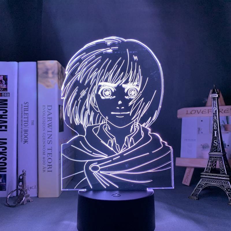 Đèn Led 3D ARMIN V - Đèn Led  ATTACK ON TITAN - Đèn Led 16 Màu Hình Nhân Vật Hoạt Hình, Cảm Ứng , Điều Khiển Từ Xa