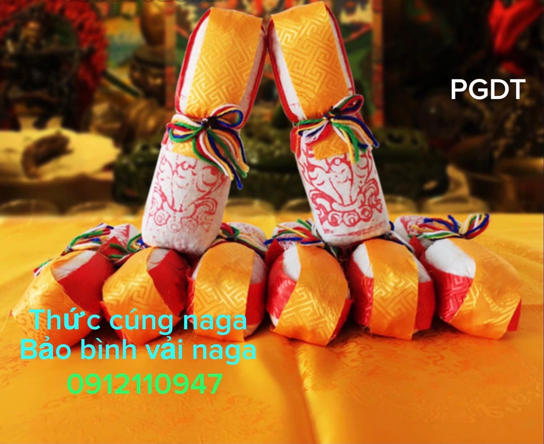 Thức cúng naga - bảo bình vải naga