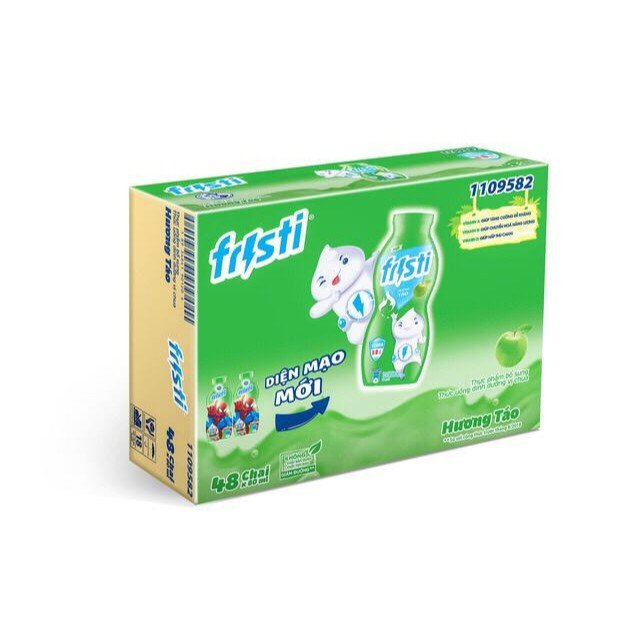 Tặng 1 Balo fristi - Combo 3 Thùng Sữa Chua Uống Fristi Hương Táo - 48 Chai 80ml