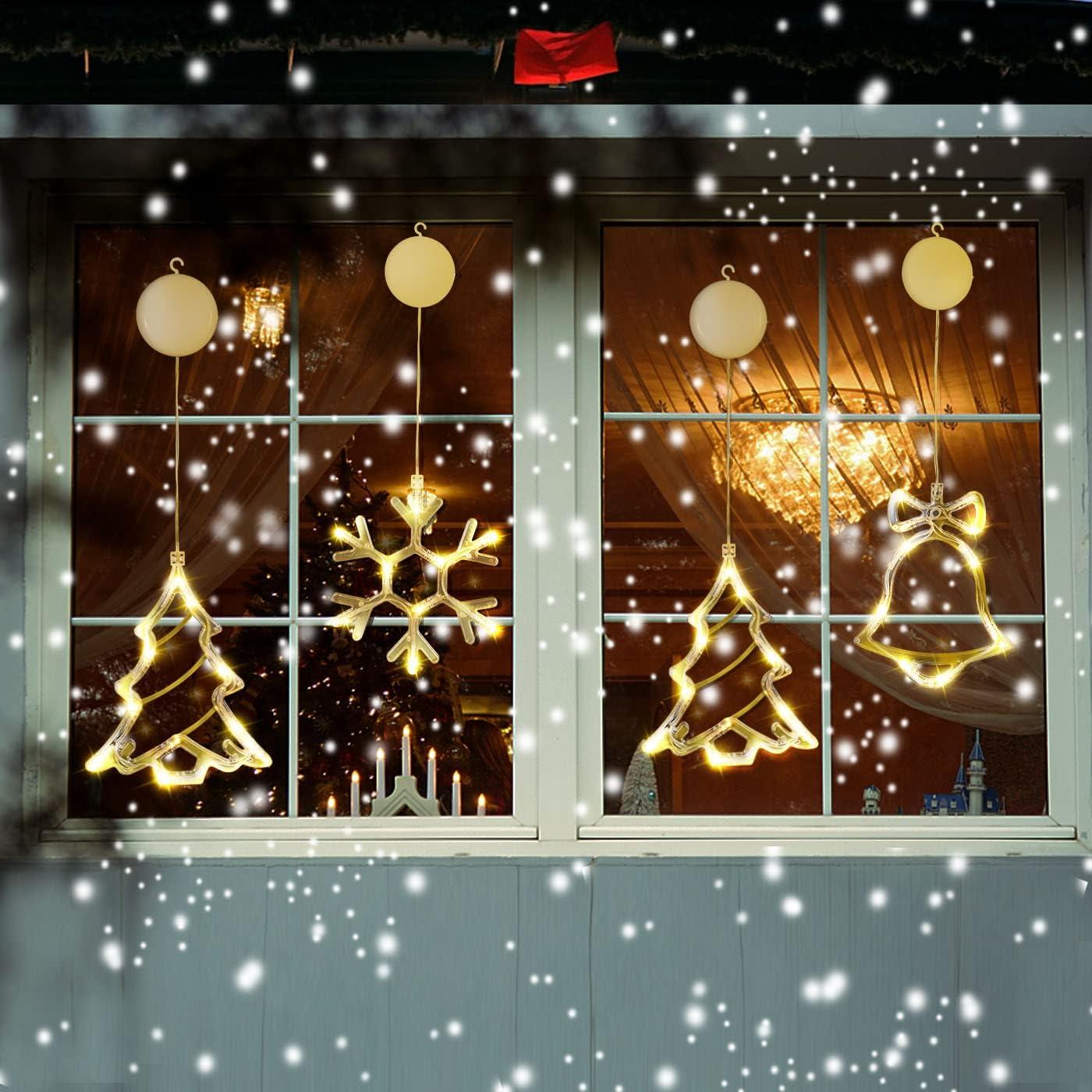 3PCS Đèn trang trí Giáng sinh, đèn chùm trang trí cửa sổ, đèn bầu không khí trang trí Giáng sinh