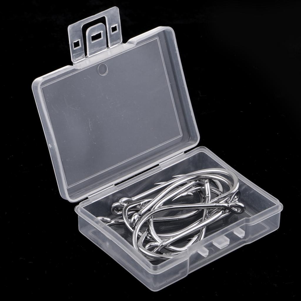 10pcs Stainless Steel Fishing Hooks Offset Hook Barbed Fishing Hooks