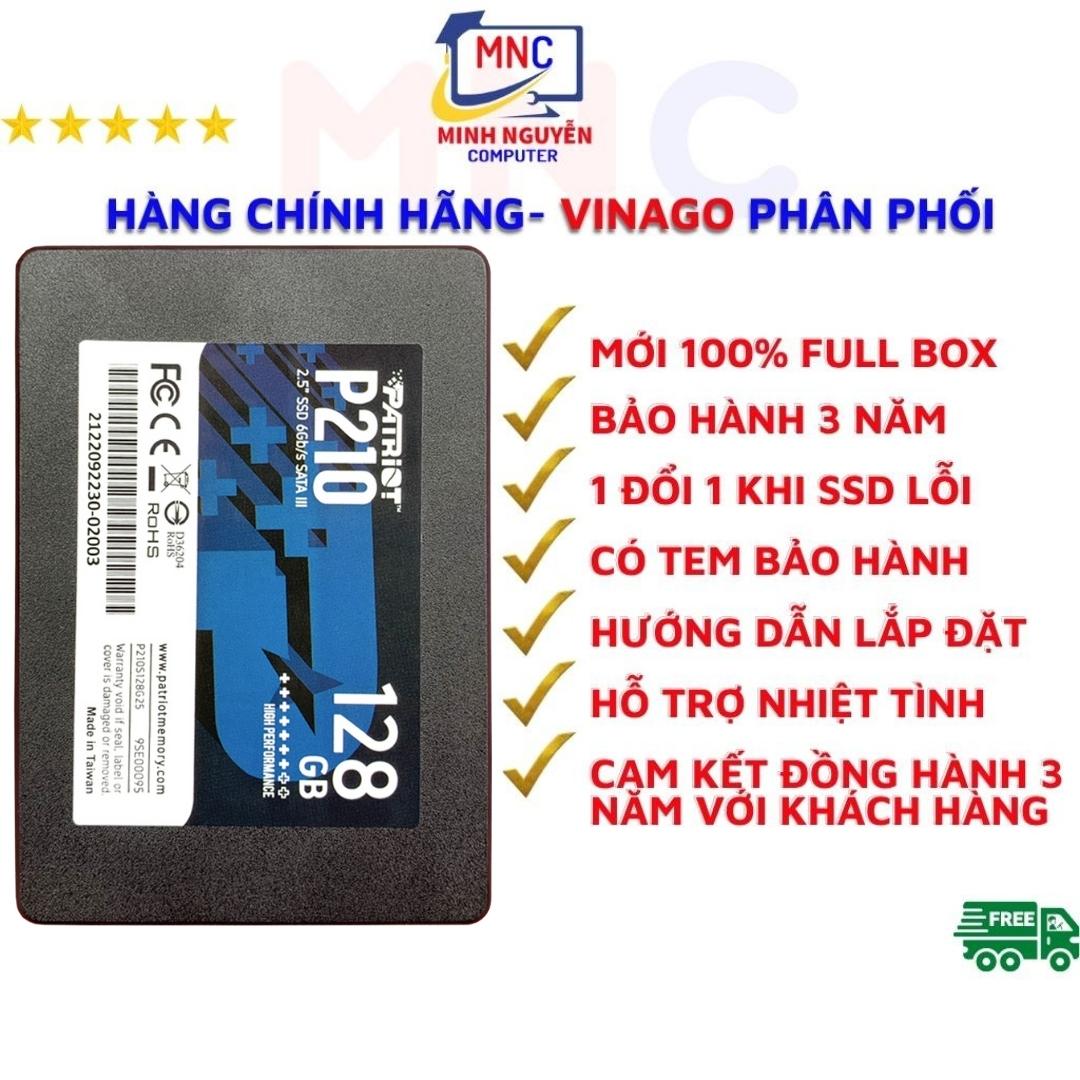 Ổ Cứng SSD 128GB, 256GB, 512GB PATRIOT P210 SATA 3 - 2.5INCH - New 100% - Hàng Chính Hãng