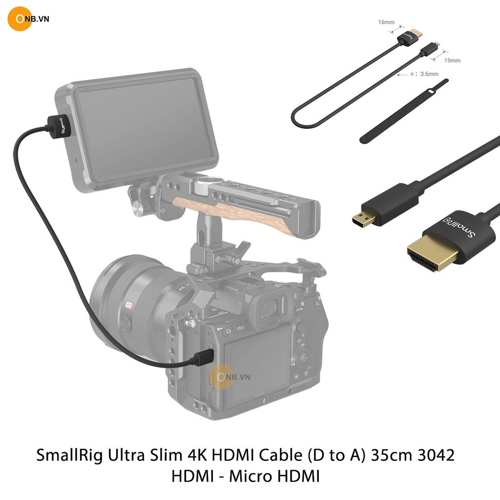 Ultra Slim 4K HDMI to Micro HDMI dài 35cm 3042 - SmallRig - Hàng Chính Hãng