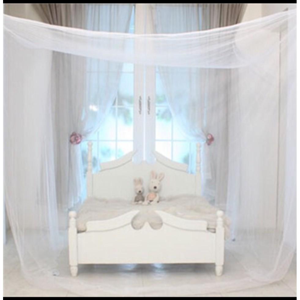 MÙNG, MÀN TUYN TRẮNG TRƠN LOẠI DÀY BỀN ĐẸP CHỐNG MUỖI AN TOÀN – KHÔNG CỬA ( KT: Từ 1.2m đến 2.2m