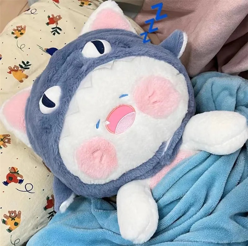 Gấu bông mèo Dudu đội nón cá đáng yêu - Size từ 35cm đến 80cm - Quà tặng thú bông hoạt hình dudu mặt cười, nón cởi ra được