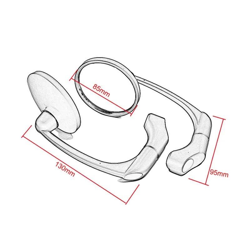Set 2 gương chiếu hậu hình tròn 10mm bằng crom chuyên dụng cho xe máy