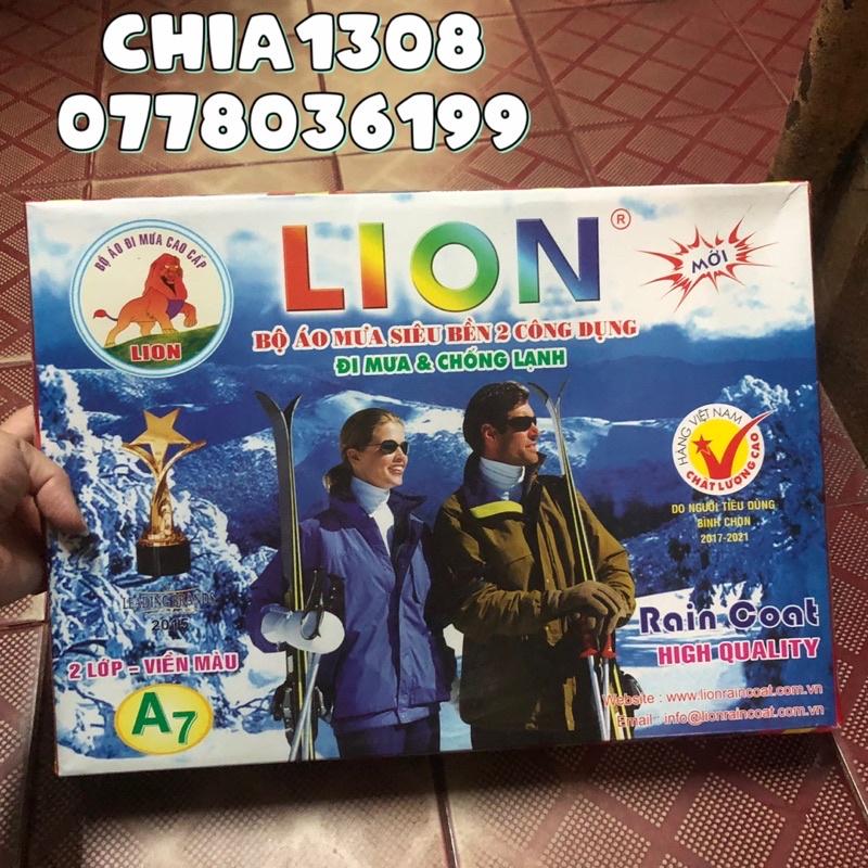 ÁO MƯA BỘ A7 CAO CẤP 2 công dụng hiệu LION( sỉ ib