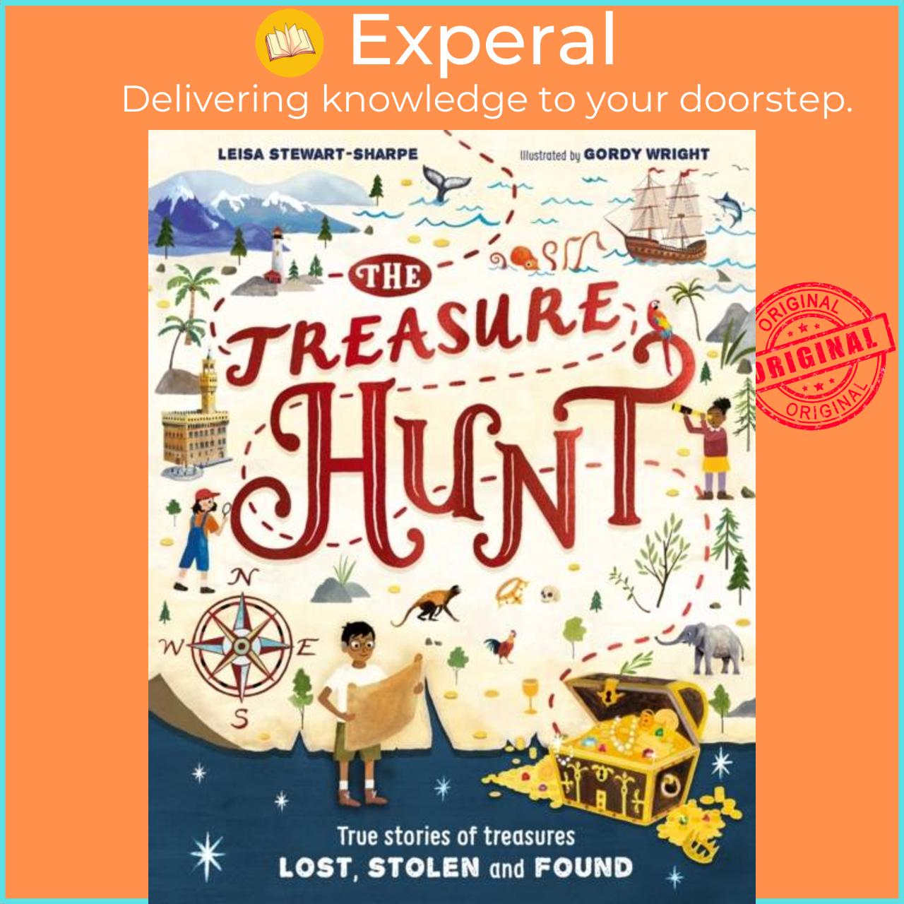 Sách - The Treasure Hunt - True stories of treasures lost, stolen and found by Gordy Wright (UK edition, hardcover)