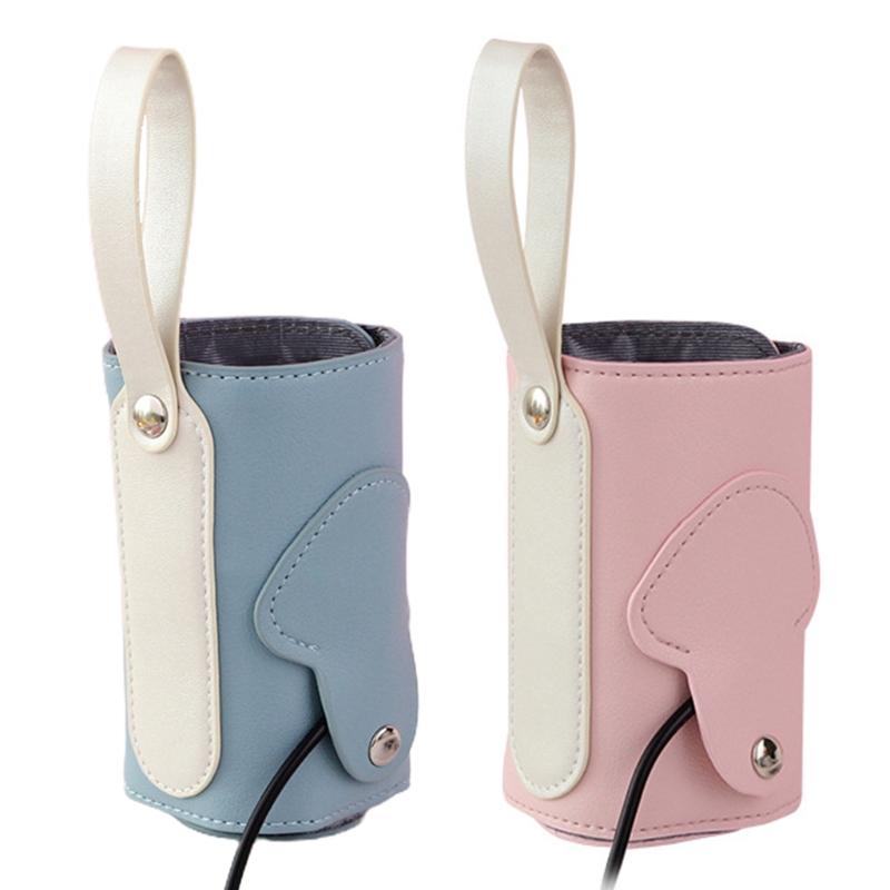 Protable Bé Điều Dưỡng Bình Nóng Xe Đẩy Du Lịch Giá Đỡ USB Sữa Nước Ấm - one