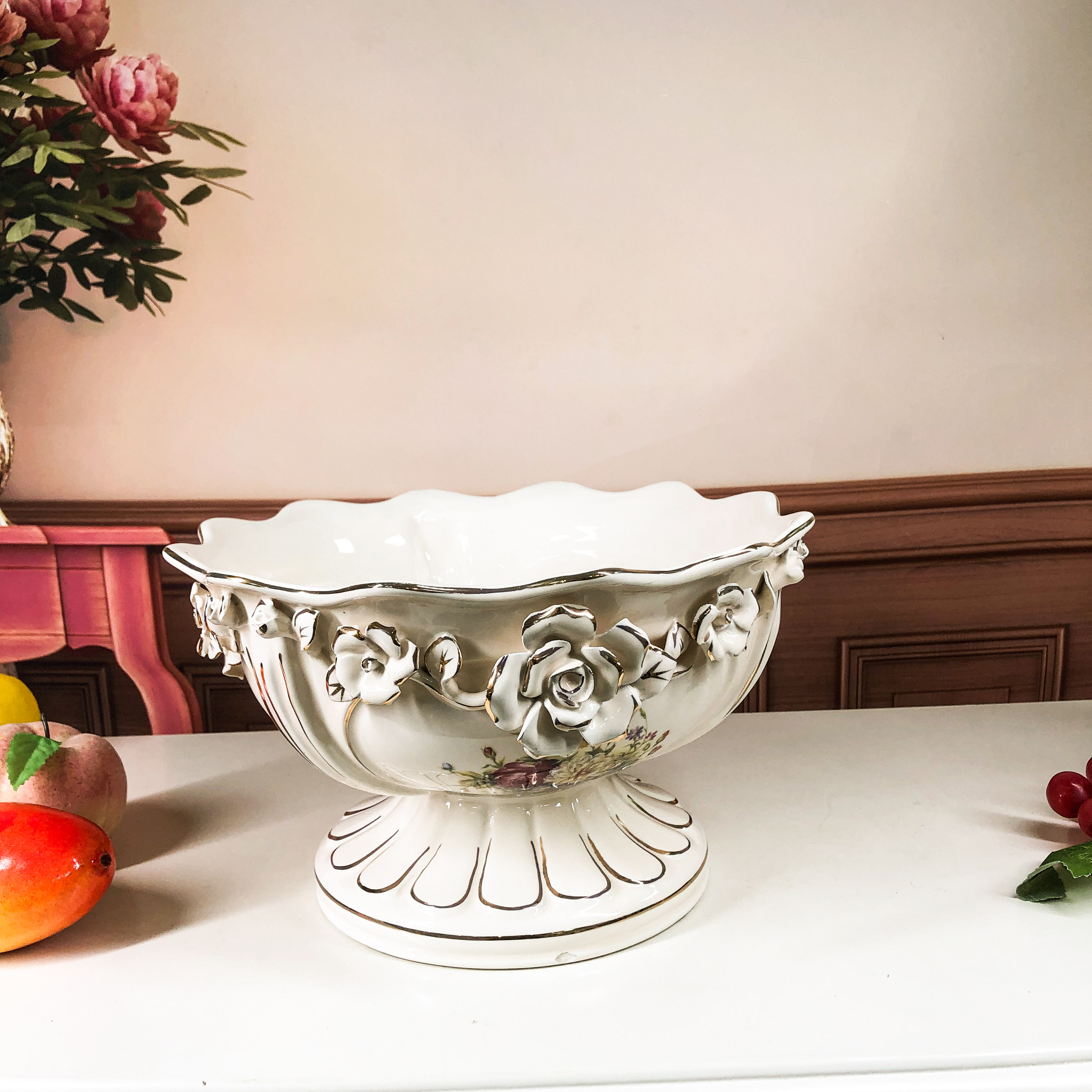 Đĩa quả Dáng Bầu Tân Cổ Điển Sang Trọng Cbsale-DQ2