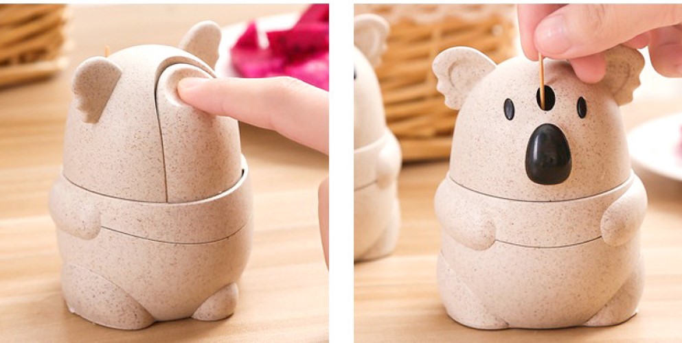 Hộp đựng tăm hình gấu dễ thương - Hàng chính hãng