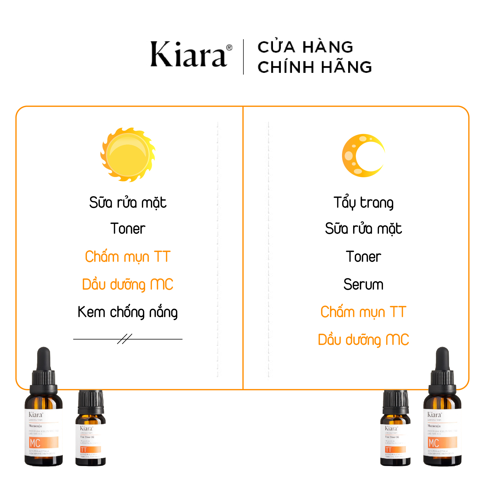 Bộ Đôi Chấm Mụn - Kiềm Dầu Kiara Maracuja và Tea Tree Oil