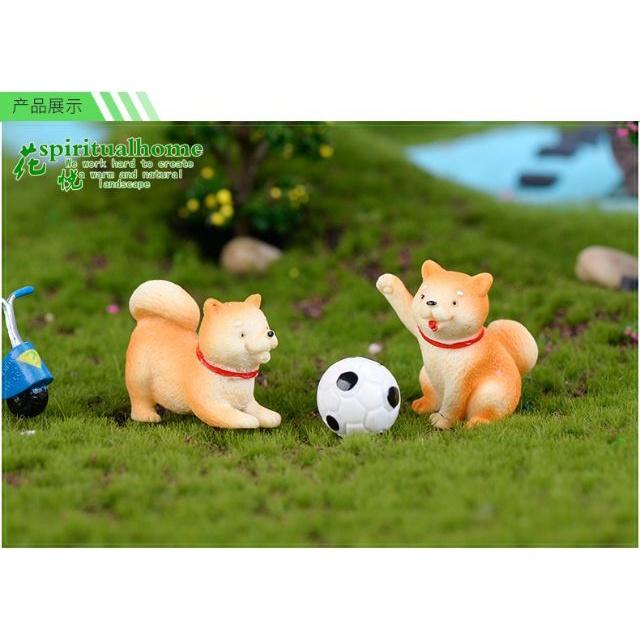 Tiểu Cảnh - Chú chó Shiba vàng làm tiểu cảnh/ charm slime /terrarium/ mô hình trang trí - chaucaydep